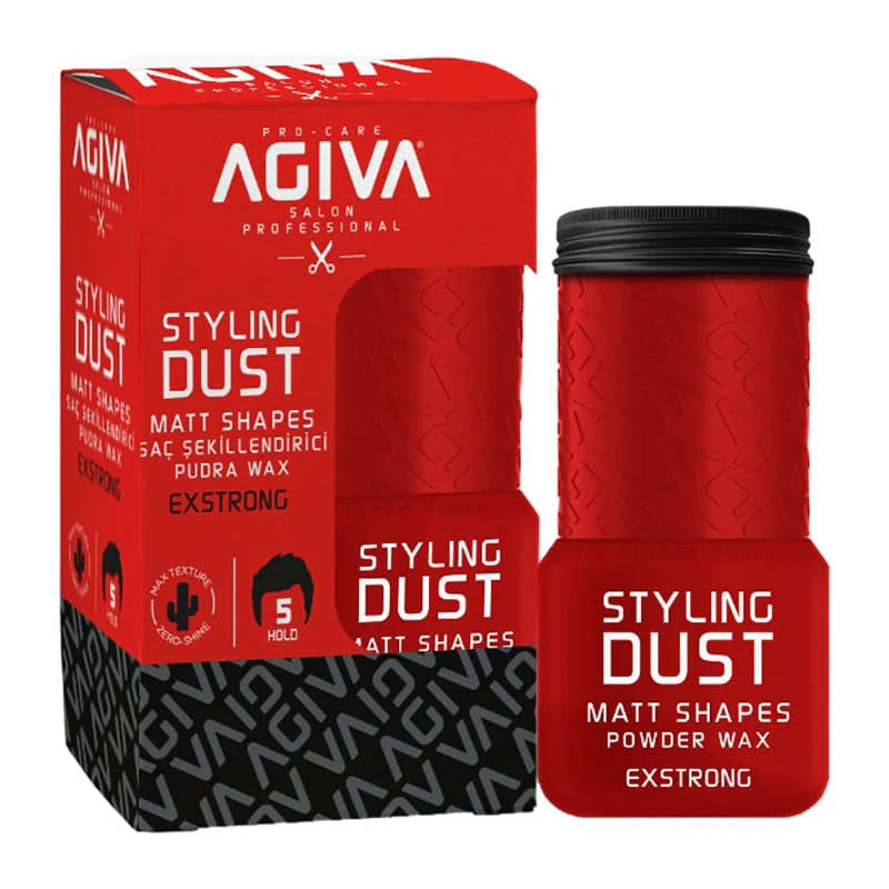 Agiva Hair Styling Powder Wax Dust | Extra Strong Red No.3 | Dry Matte Look - 20g