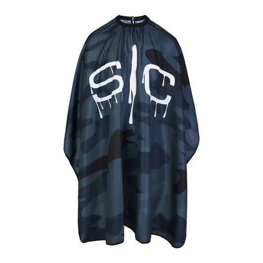 StyleCraft SC Waterproof Barber Cape - Black Camo