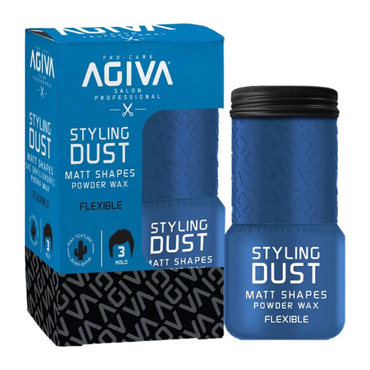 Agiva Hair Styling Powder Wax Dust | Flexible Blue No.1 | Dry Matte Look - 20g
