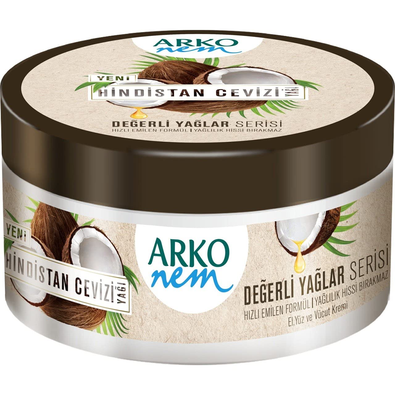 Arko Nem Hand & Face Cream Coconut - 250ml