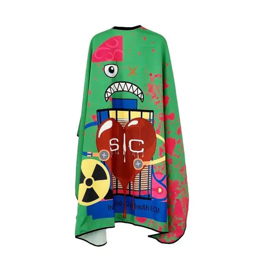 StyleCraft SC Waterproof Barber Cape - Radioactive Green