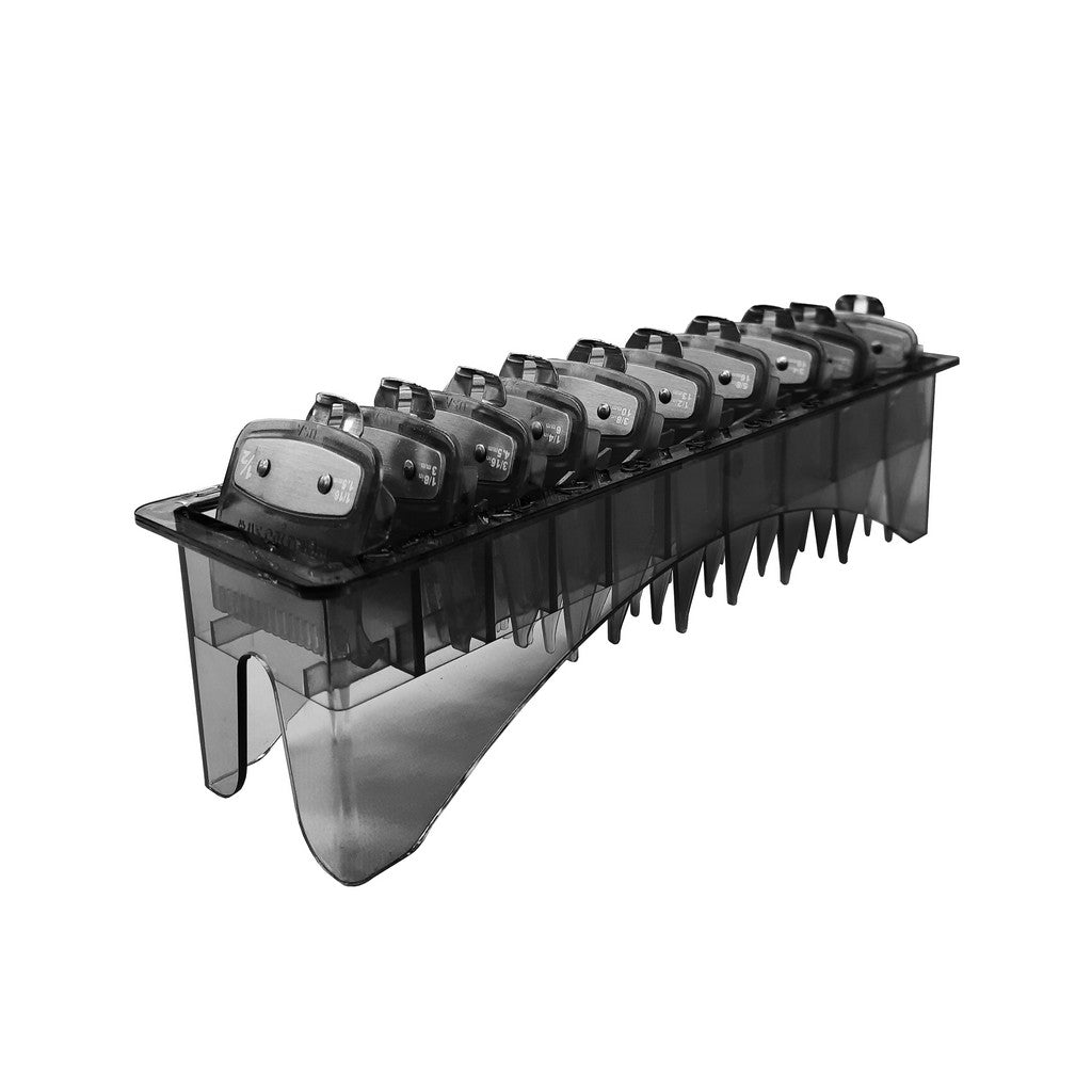 10pc Premium Black Clipper Guard Set with Tray 0.5–8