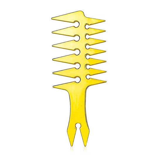 Fishbone Styling Comb - Gold