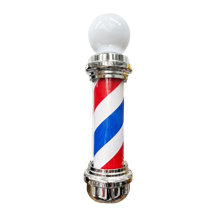 Barber LED Light Pole with Lamp - Silver