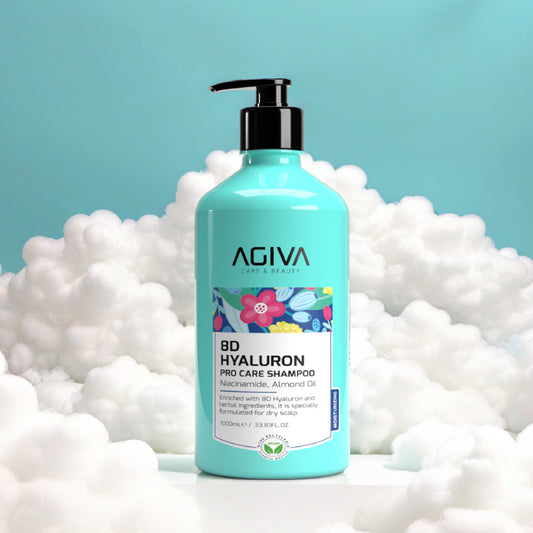 Agiva 8D Hyaluron Pro Care Shampoo | For Dry & Damaged Hair - 1000ML/1L